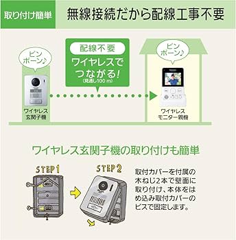 Amazon.co.jp: パナソニック ワイヤレステレビドアホン VS